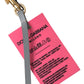 Chic Pink Leather-Trimmed Keychain