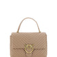 Quilted Calfskin Love Lady Bag in Beige