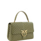 Emerald Elegance Calf Leather Handbag