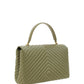 Emerald Elegance Calf Leather Handbag