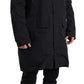 Elegant Hooded Black Trench Coat Jacket