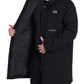 Elegant Hooded Black Trench Coat Jacket