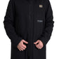 Elegant Hooded Black Trench Coat Jacket
