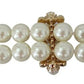 Elegant Faux-Pearl Crystal Bracelet