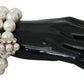 Elegant Faux-Pearl Crystal Bracelet