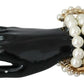 Elegant Faux-Pearl Crystal Bracelet