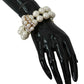 Elegant Faux-Pearl Crystal Bracelet