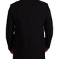 Elegant Dark Blue Wool Blend Pea Coat