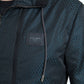 Elegant Hooded Zip Jacket in Blue