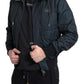 Elegant Hooded Zip Jacket in Blue