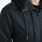 Elegant Hooded Zip Jacket in Blue