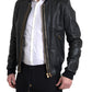 Elegant Black Leather Biker Jacket