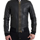 Elegant Black Leather Biker Jacket