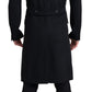 Sleek Black Wool-Cashmere Trench Coat