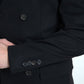 Sleek Black Wool-Cashmere Trench Coat