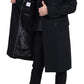 Sleek Black Wool-Cashmere Trench Coat