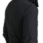 Elegant Black Hooded Sweatshirt with Logo Plaque