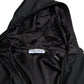 Elegant Black Hooded Sweatshirt with Logo Plaque