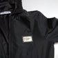 Elegant Black Hooded Sweatshirt with Logo Plaque