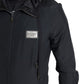 Elegant Black Hooded Sweatshirt with Logo Plaque