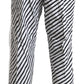 Elegant Black & White Striped Cotton Pants