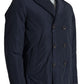 Elegant Double-Breasted Blue Jacket