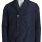 Elegant Double-Breasted Blue Jacket