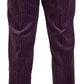 Elegant Striped Cotton Blend Pants