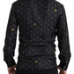 Elegant Silk Crown Print Pajama Shirt
