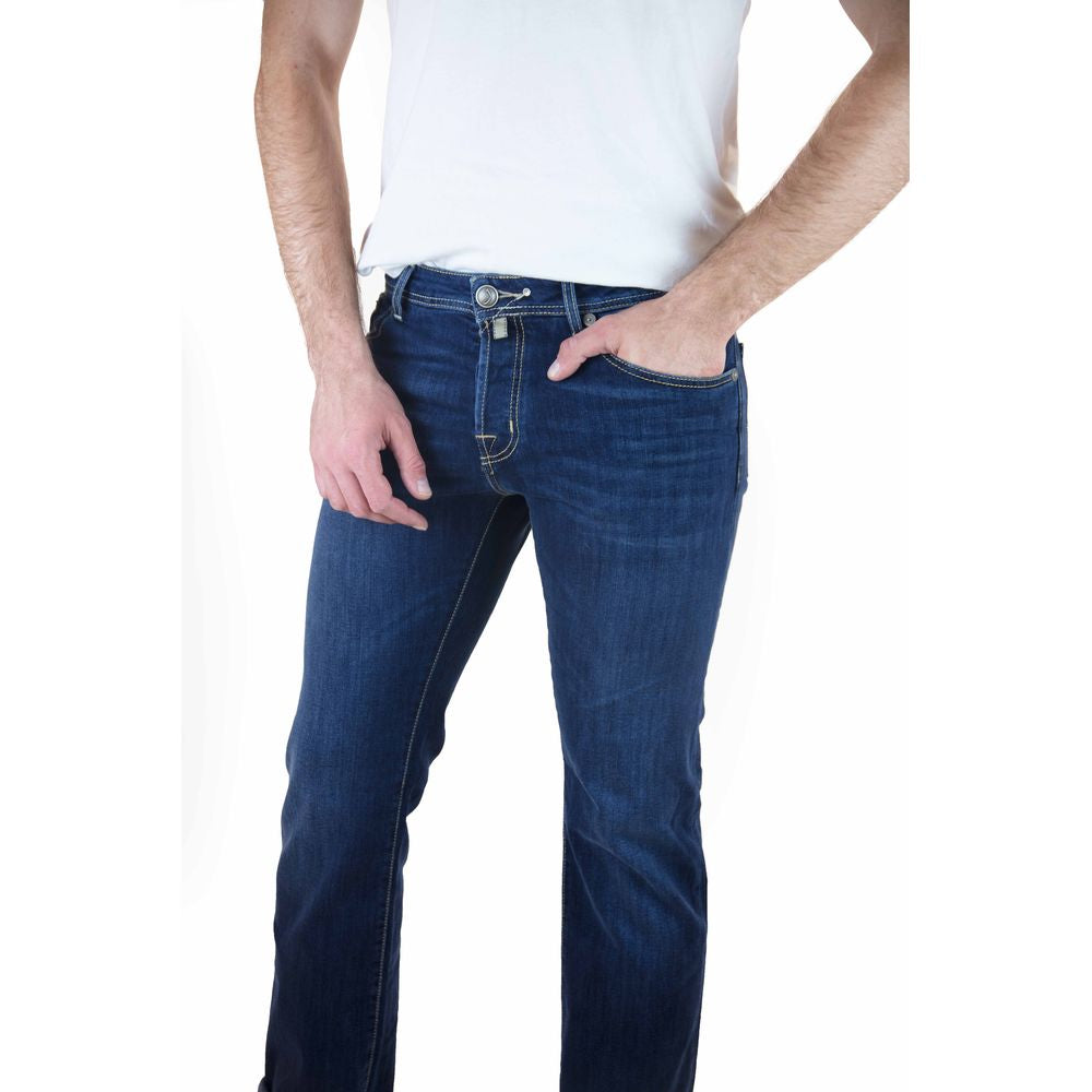 Elegant Regular Fit Denim with Silver Accents