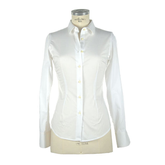 Elegant White Slim Fit Long Sleeve Blouse