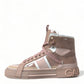 Elegant Nude Pink High-Top Sneakers