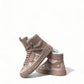 Elegant Nude Pink High-Top Sneakers