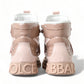 Elegant Nude Pink High-Top Sneakers