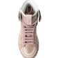 Elegant Nude Pink High-Top Sneakers