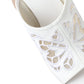 Chic White Leather Wedge Sandals