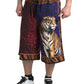 Chic Multicolor Bermuda Shorts with Exotic Print