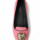 Elegant Moiré Audrey Slippers with Bejeweled Heart