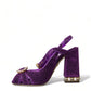 Regal Purple Ankle Strap Heels