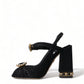 Elegant Black Ankle Strap Heels