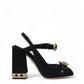 Elegant Black Ankle Strap Heels