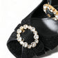 Elegant Black Ankle Strap Heels