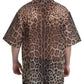 Chic Leopard Print Casual Nylon Shirt