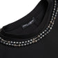 Black Necklace Embellished Polyester T-shirt