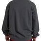Elegant Gray Crewneck Pullover Sweater