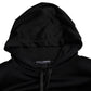 Elegant Black Hooded Sweater