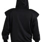 Elegant Black Hooded Sweater