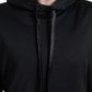 Elegant Black Hooded Sweater