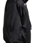 Elegant Black Silk Hooded Sweater