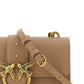 Beige Calf Leather Mini Shoulder Elegance